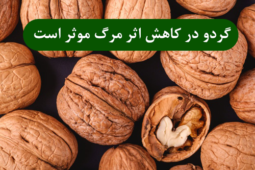 گردو در کاهش اثر مرگ