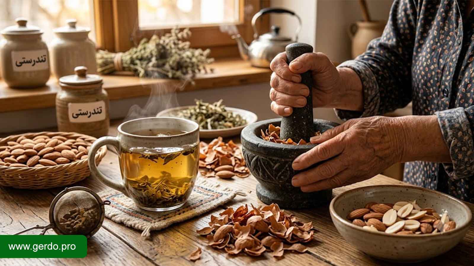 خواص پوست بادام
