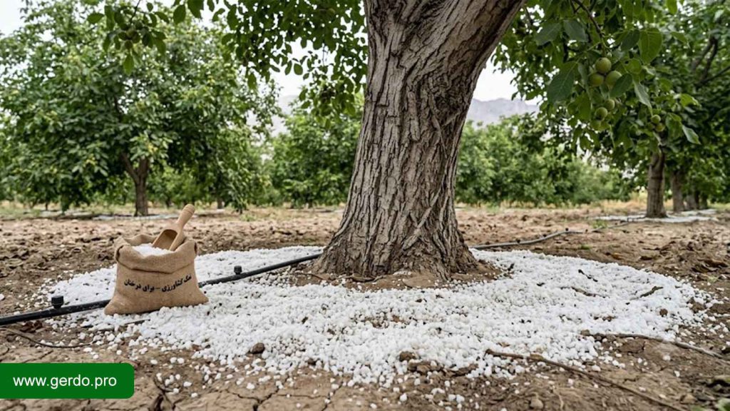 تاثیر نمک پای درخت گردو