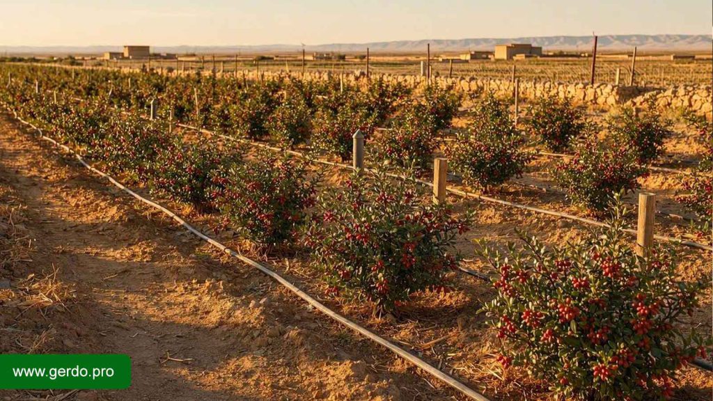 احداث باغ زرشک و آماده‌سازی زمین برای کاشت