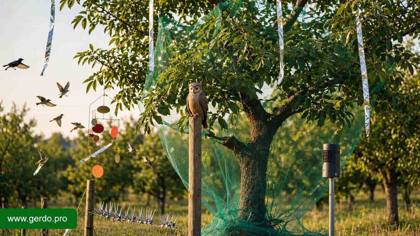 راهکارهای جلوگیری از آسیب پرندگان به گردو