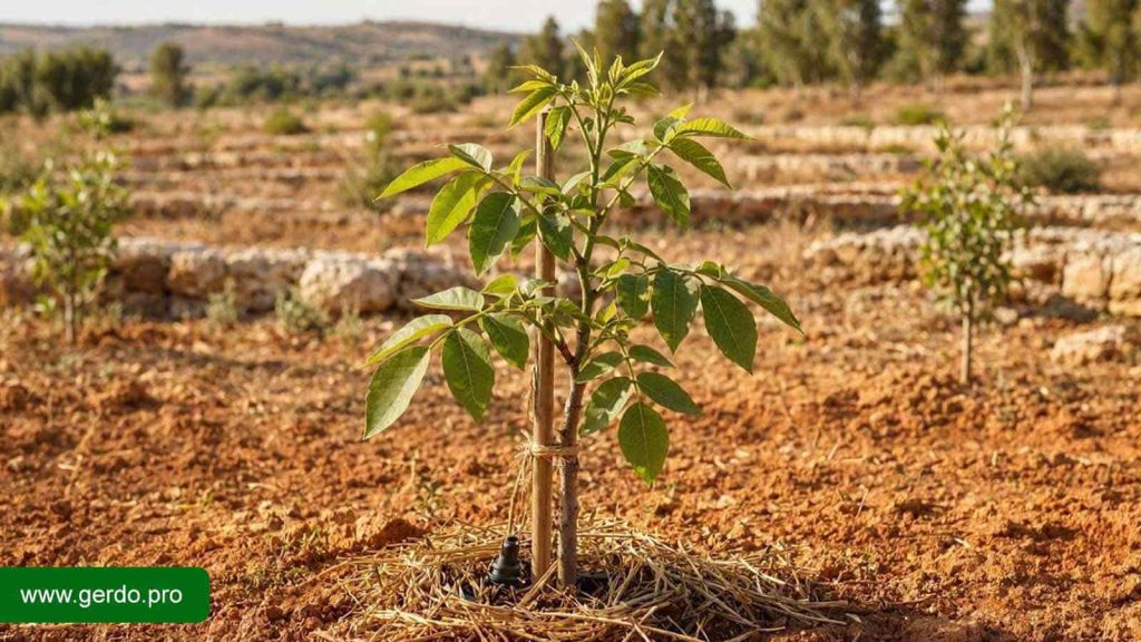 مقاومت نهال گردو در برابر گرما و خشکی